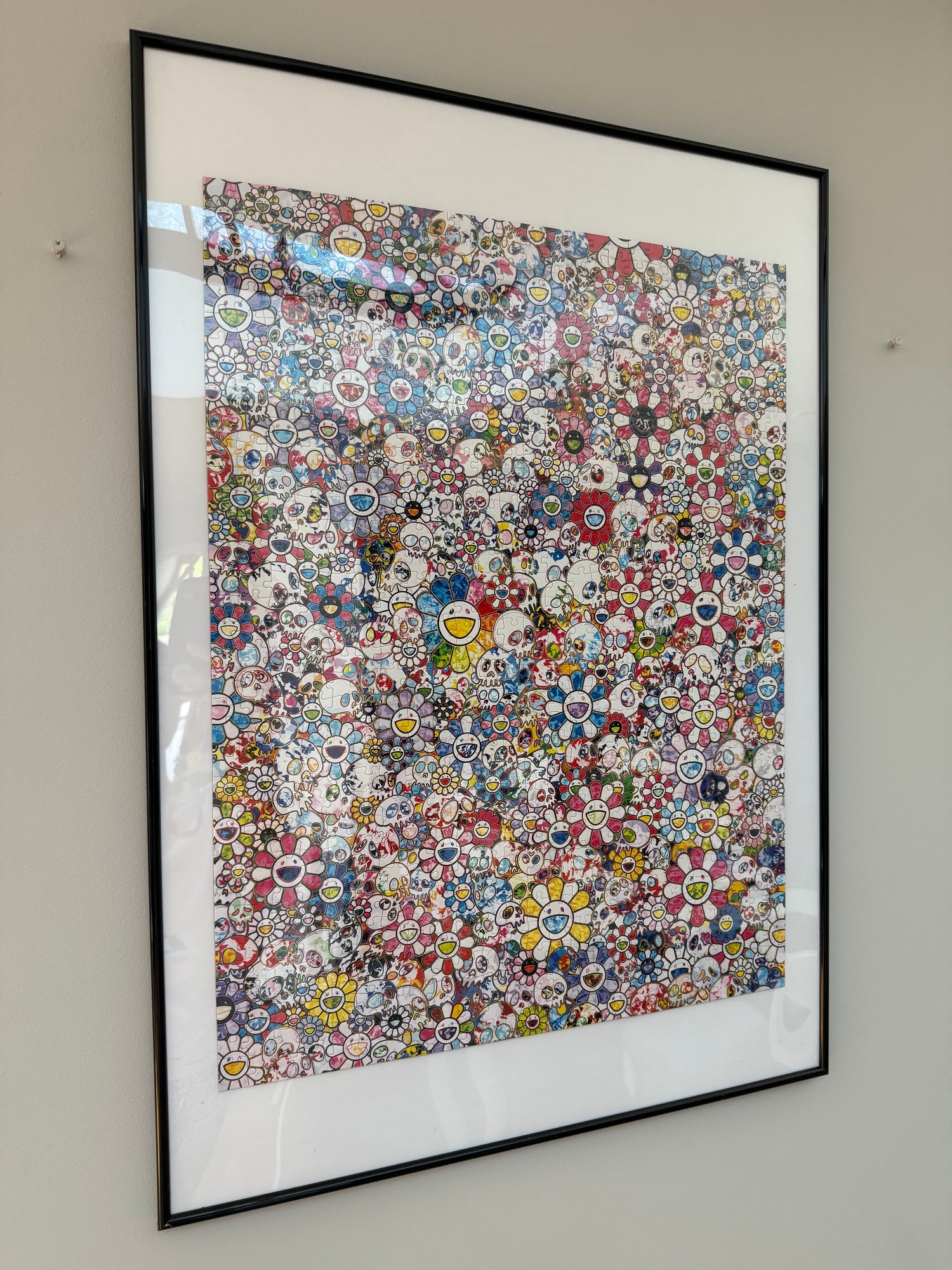 Takashi Murakami Skulls & Flowers – Castle Wall in the Sky (875 Pieces) Framed Jigsaw Puzzle