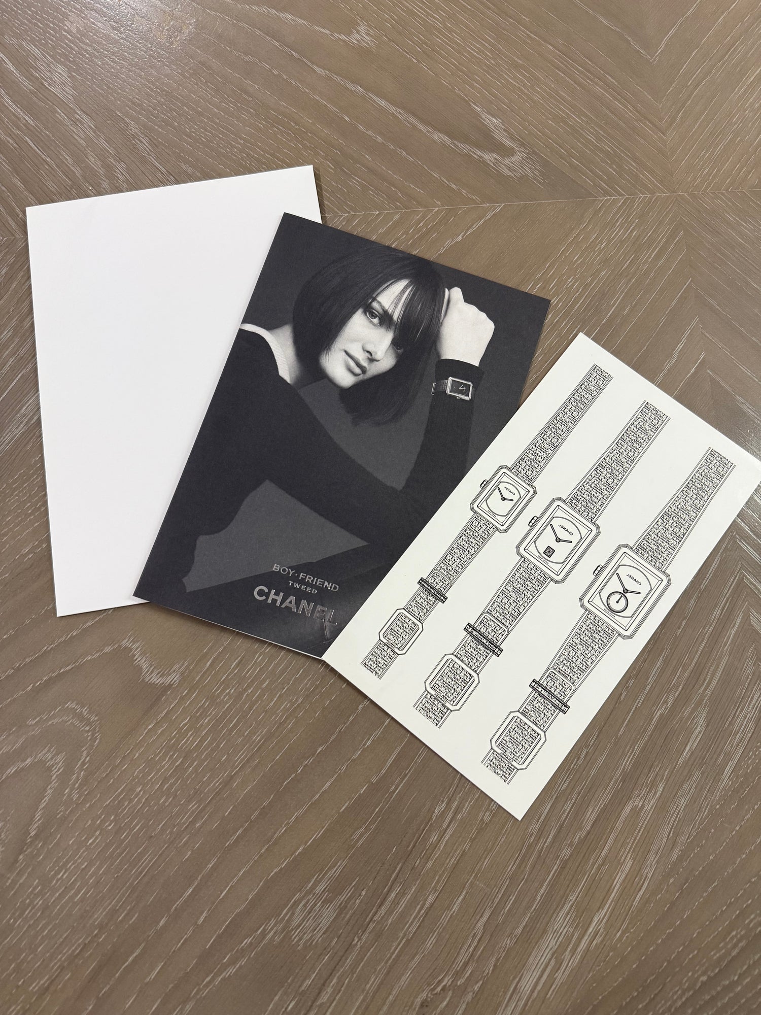 Chic Chanel Promotional Greeting / Gift Card with Watch Stickers Collectible