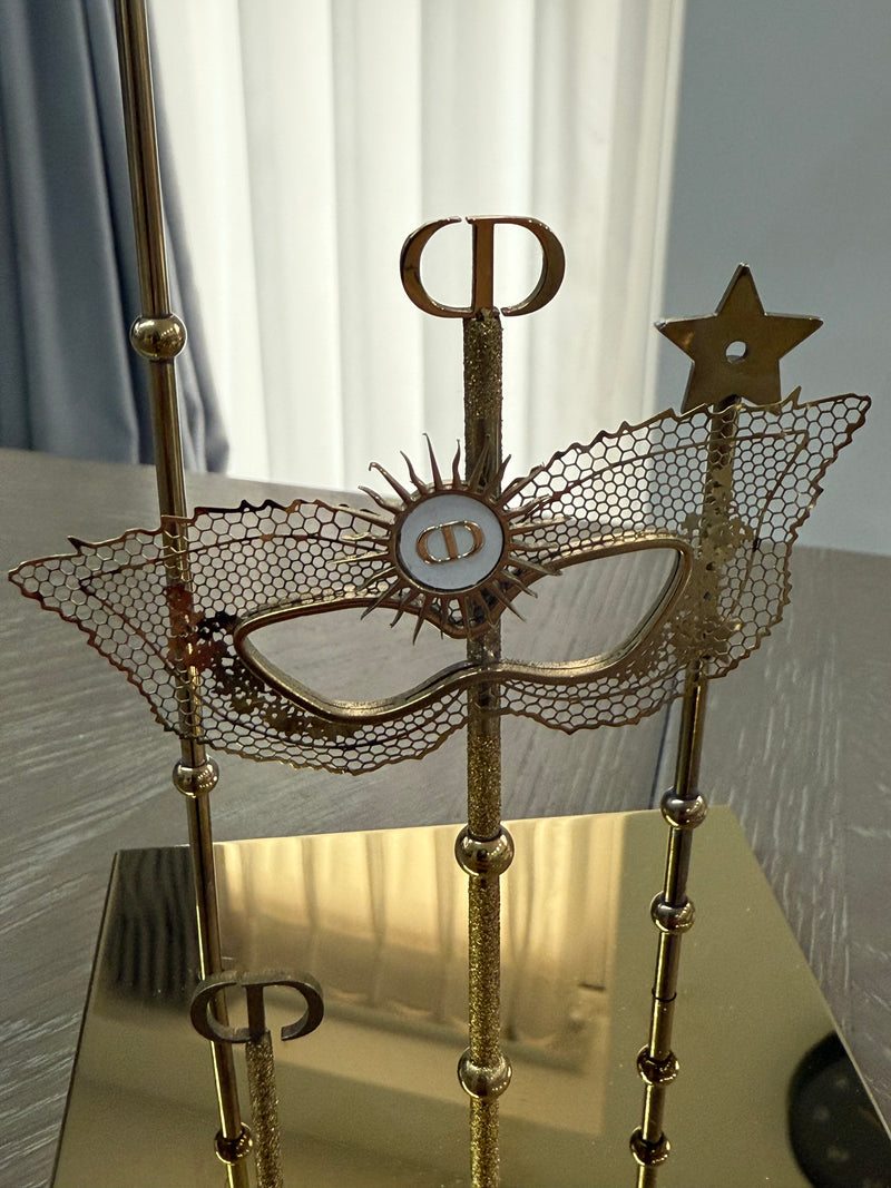 Dior Beauty Display Party Face Mask Stand Gold Tone Luxury Collections