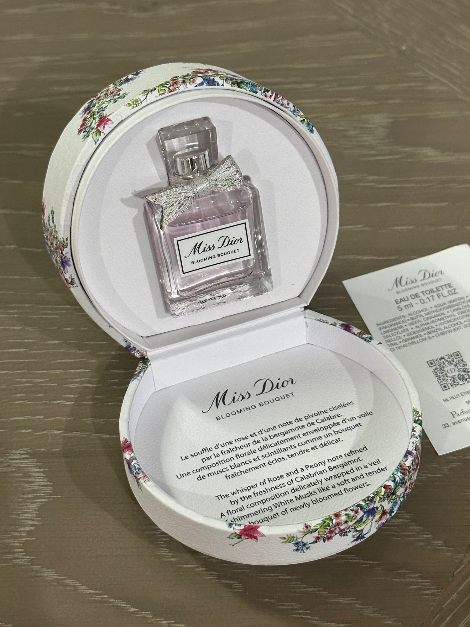 Dior Miss Dior Blooming Bouquet 0.17 fl oz/ 5 ML Mini Splash Bottle Floral Case