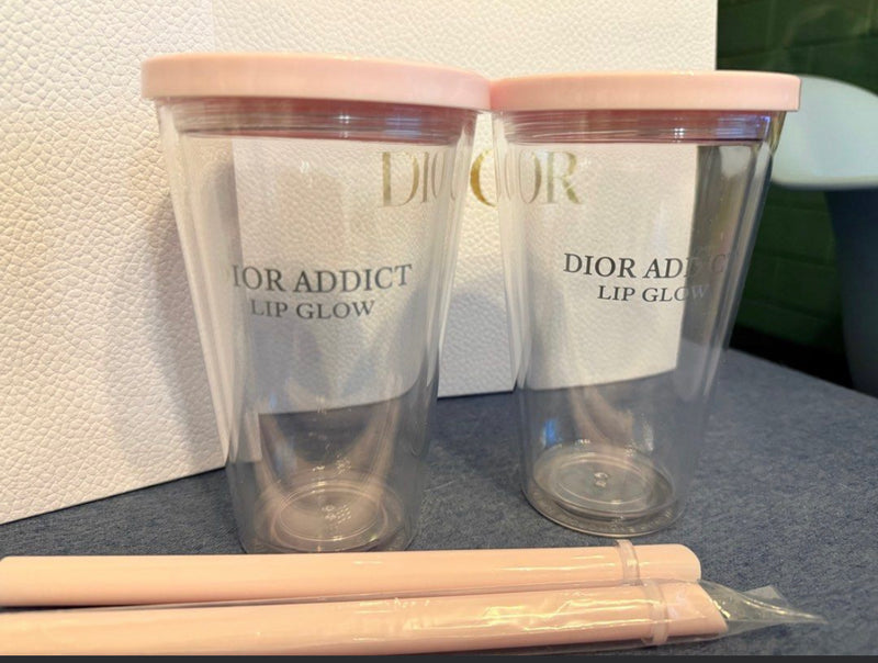 Limited Dior Beauty VIP Plastic Cup With Straw