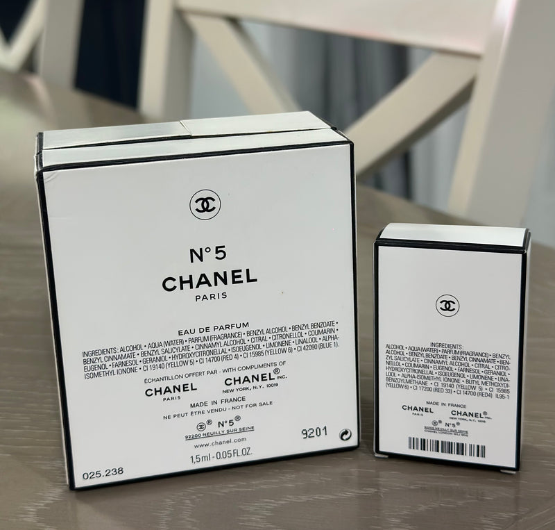 Chanel No 5 Miniature Perfume Exclusive giftbox + 1 More No5 1.5ml