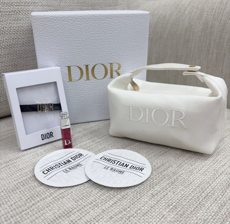 Dior Beauty Set (Bag, Lipstick, Bracelet & Hand cream)