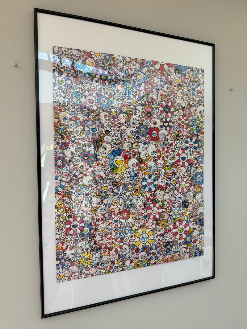 Takashi Murakami Skulls & Flowers – Castle Wall in the Sky (875 Pieces) Framed Jigsaw Puzzle