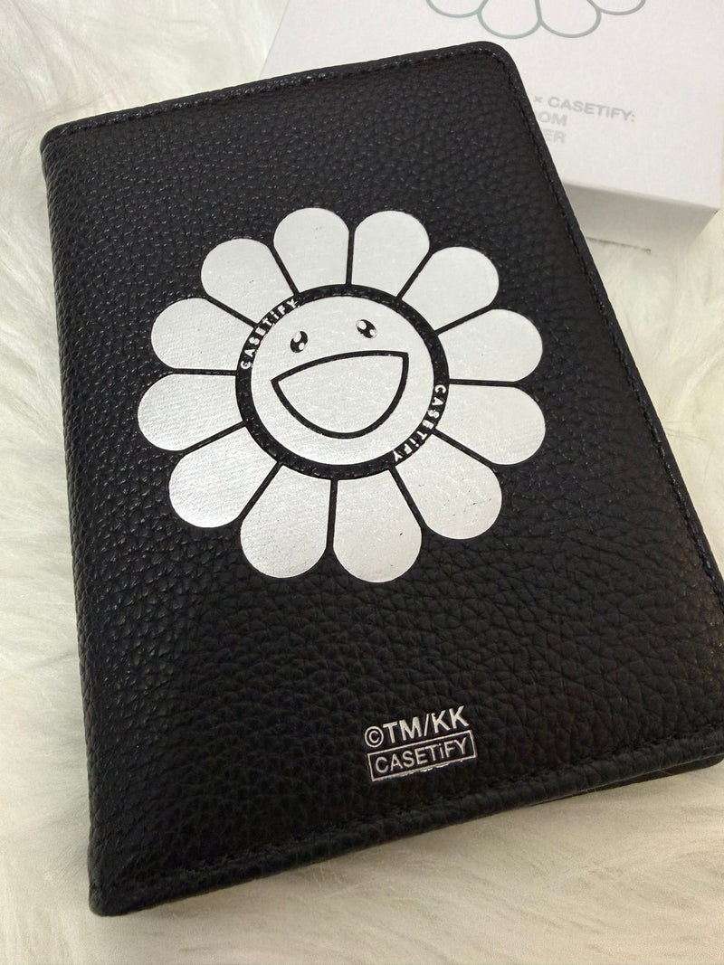 Takashi Murakami Flowers Bloom Passport Holder Black Brand New Limited