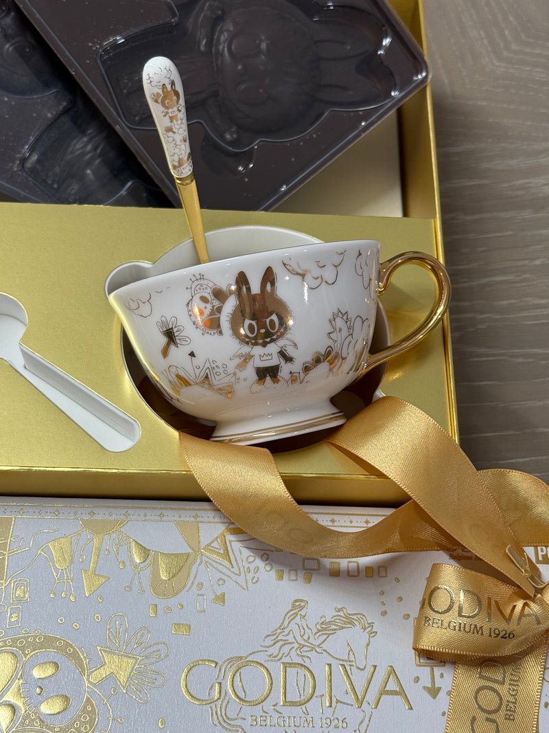 Labubu x Godiva Chocolate Tablet Gift Set with Ceramic Cup & Spoon Brand New