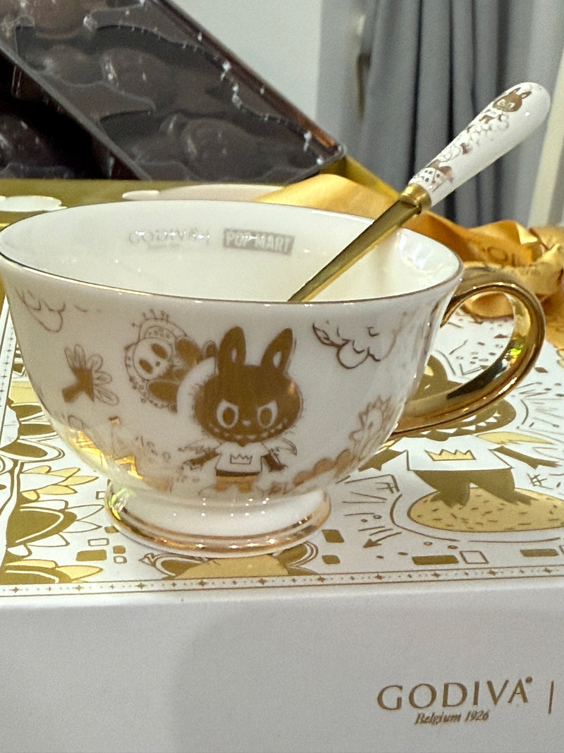 Labubu x Godiva Chocolate Tablet Gift Set with Ceramic Cup & Spoon Brand New