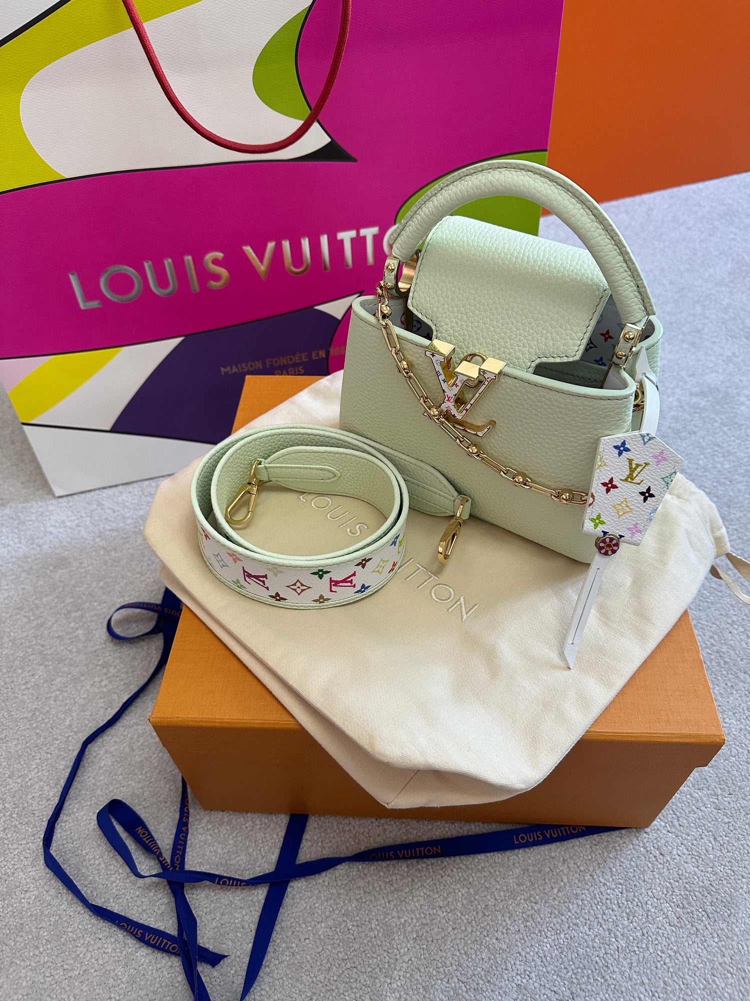 Brand New Limited Louis Vuitton x TM Capucines Mini Bag – Rosie Tozi