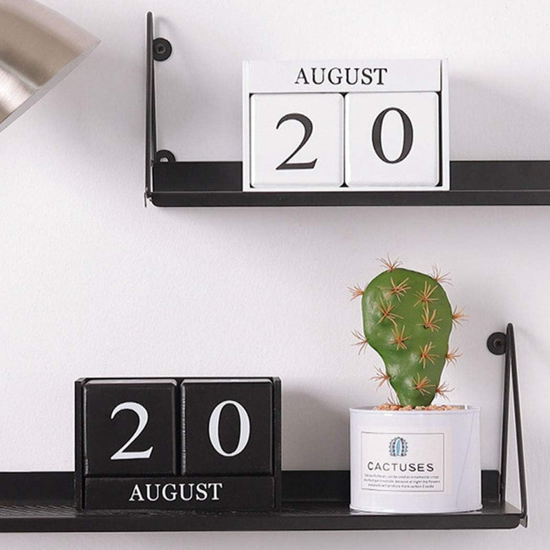 Wooden Calendar Chic Blocks Desktop Block Month Date Display