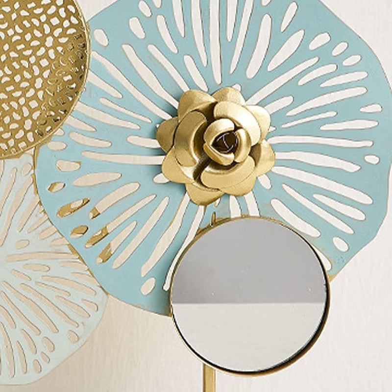 Metal Mirror Flower Decorative Artwork