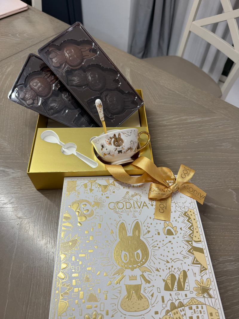 Labubu x Godiva Chocolate Tablet Gift Set with Ceramic Cup & Spoon Brand New