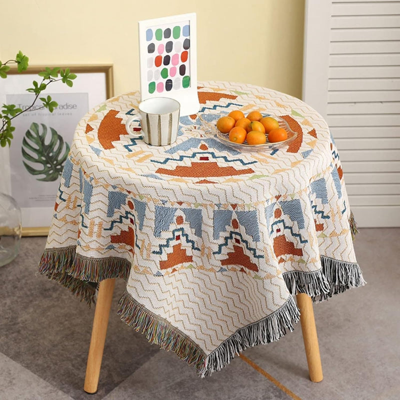 Geometric Pattern Cotton Table Picnic Tablecloth Sofa Blanket