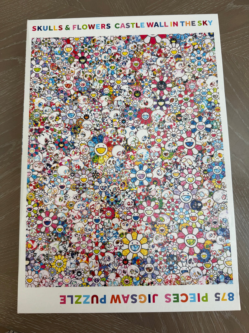 Takashi Murakami Skulls & Flowers – Castle Wall in the Sky (875 Pieces) Framed Jigsaw Puzzle