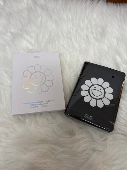Takashi Murakami Flowers Bloom Passport Holder Black Brand New Limited
