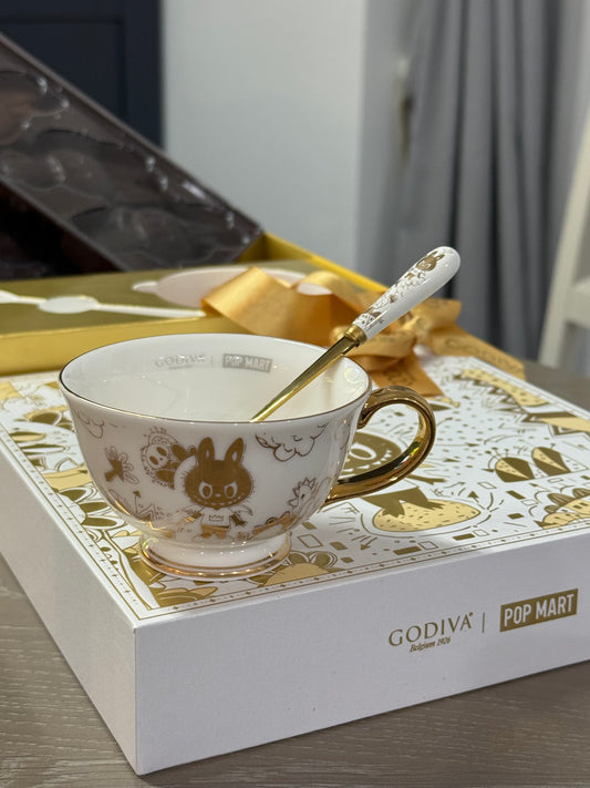 Labubu x Godiva Chocolate Tablet Gift Set with Ceramic Cup & Spoon Brand New