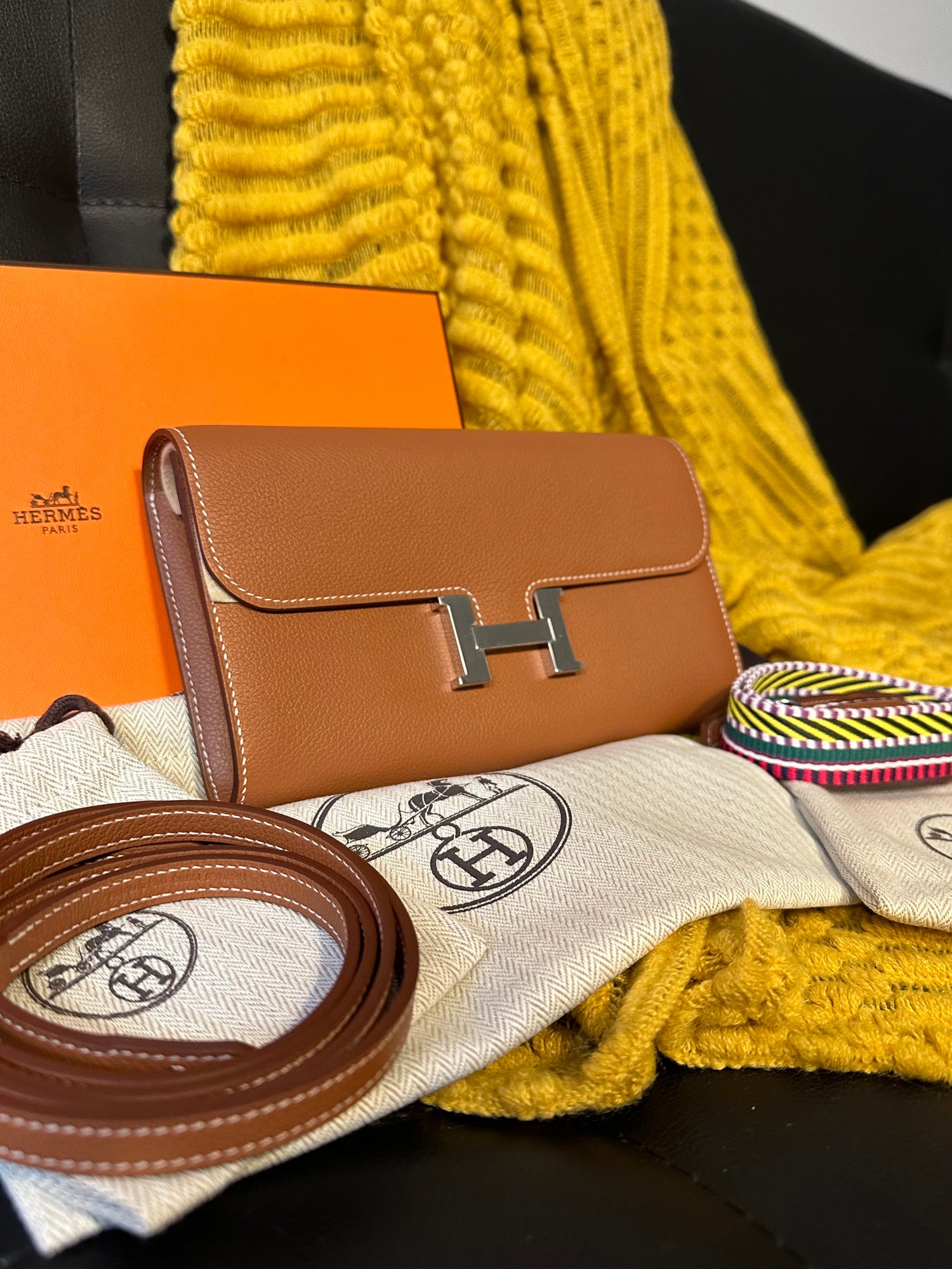 [Brand New] Hermes Constance to Go Cavale Wallet
