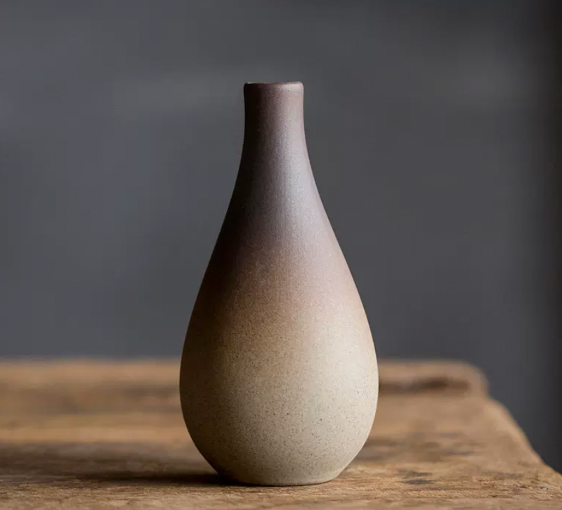 Traditional Craft Coarse Pottery Mini Vase Hydroponic Flower Pot