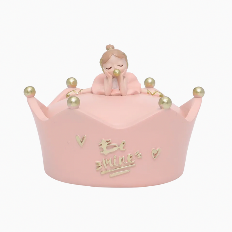 Crown Design Jewellery Box Organiser Storage Ballet Girl