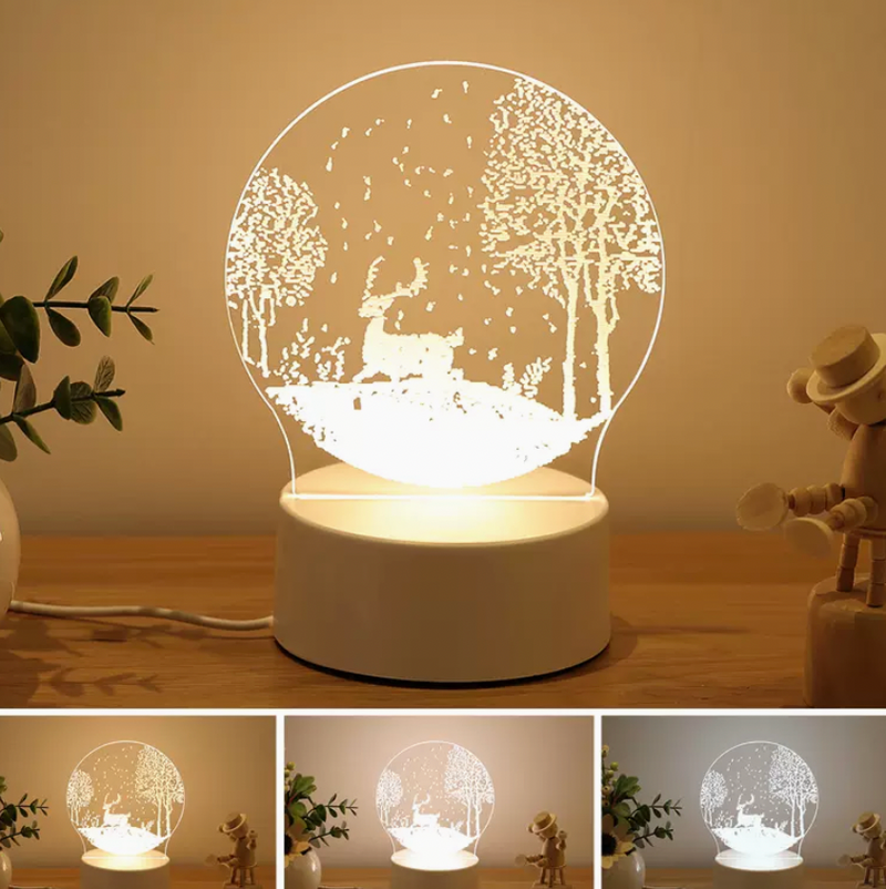 Small Night Light Led Bedroom Bedside Table Lamp