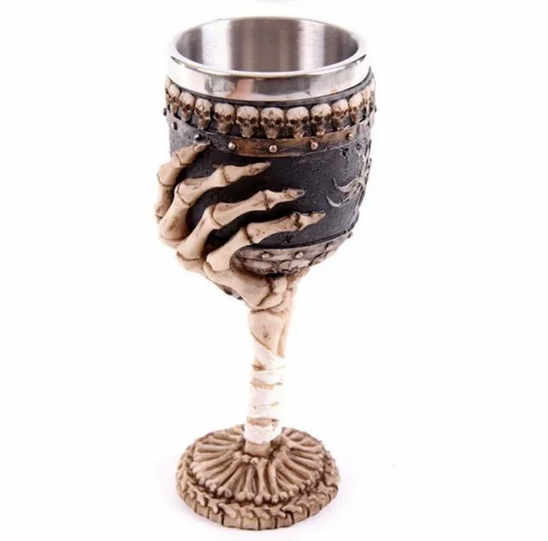 Stainless Steel 3D Skull Cocktail Wine Glass