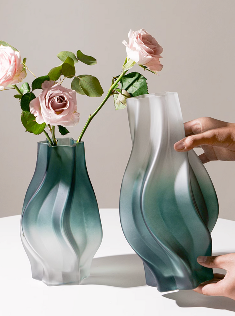 Luxury Nordic Style Frosting Glass Vase