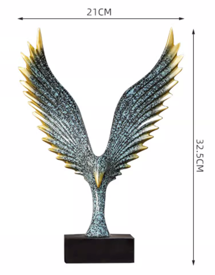Spreading Wings Eagle Resin Statue Home Ornament