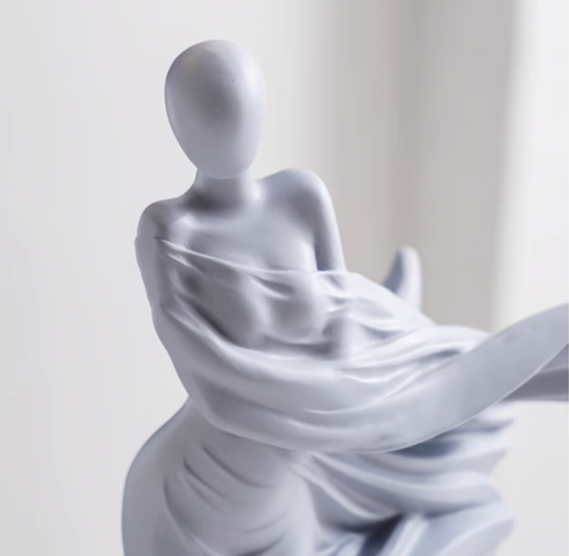 Elegant Dancing Lady Sculpture Resin Home Ornament