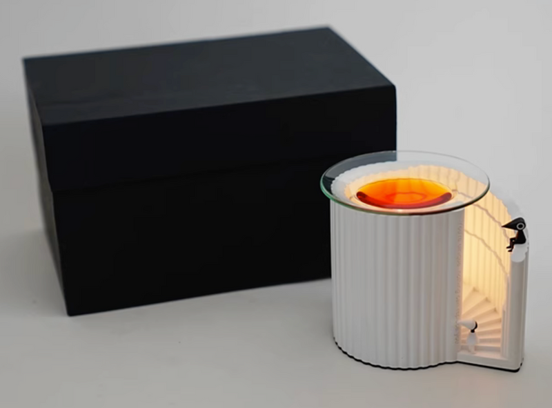 Minimalist Design Concrete Candle Holder Oil Diffuser Table Lamp