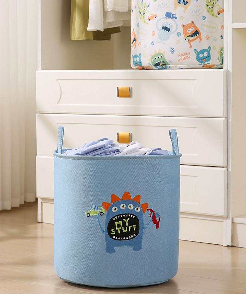 Canvas Toy Storage Laundry Basket Organizer