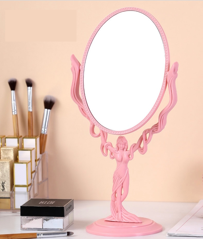 Rotating Vanity Make Up Mirror for Tabletop Desk