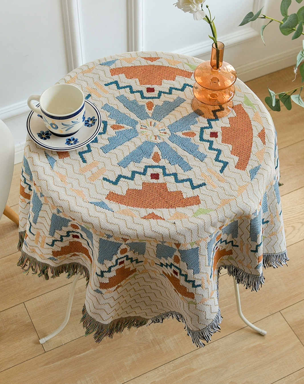 Geometric Pattern Cotton Table Picnic Tablecloth Sofa Blanket