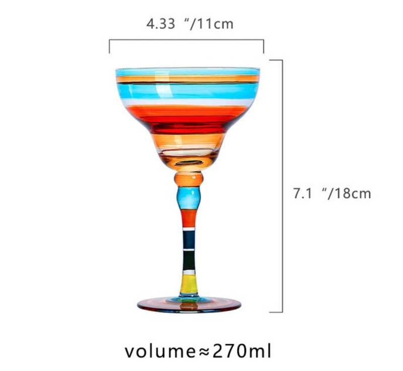 Margarita Wine Glass Colorful Cocktail Champagne Cup