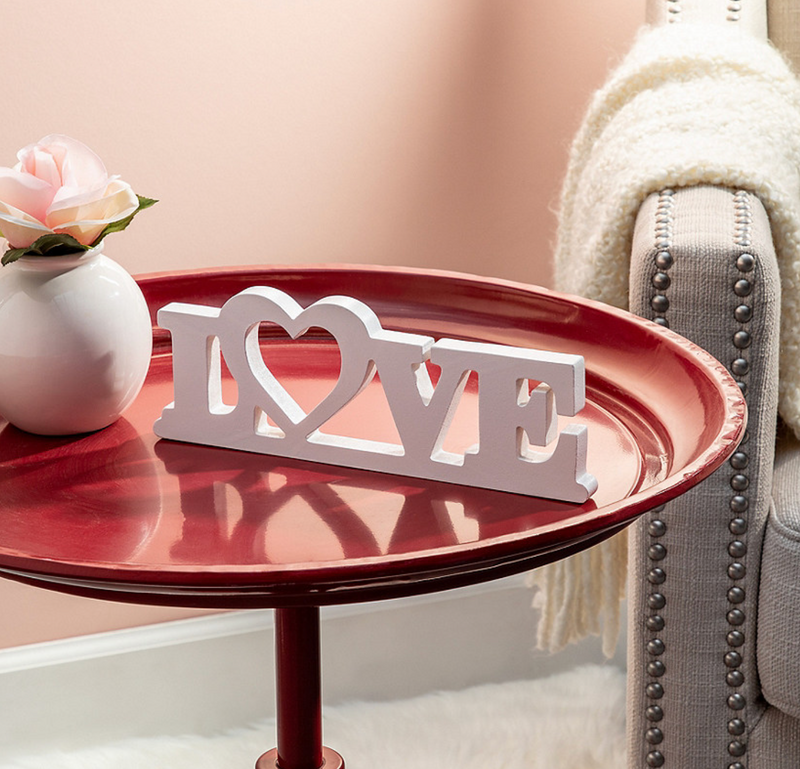 Love Sign Block Letters Rustic Tabletop Words Decoration