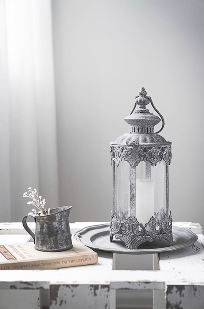 High-end Luxury Vintage Lantern Metal Decorative Candle Holder