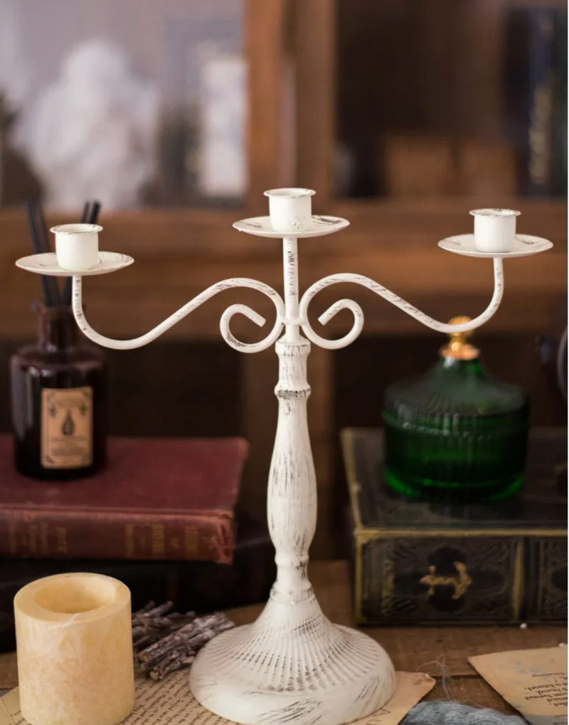 Three Headed Candle Holder Retro Stand Candlelight Dinner Decoration