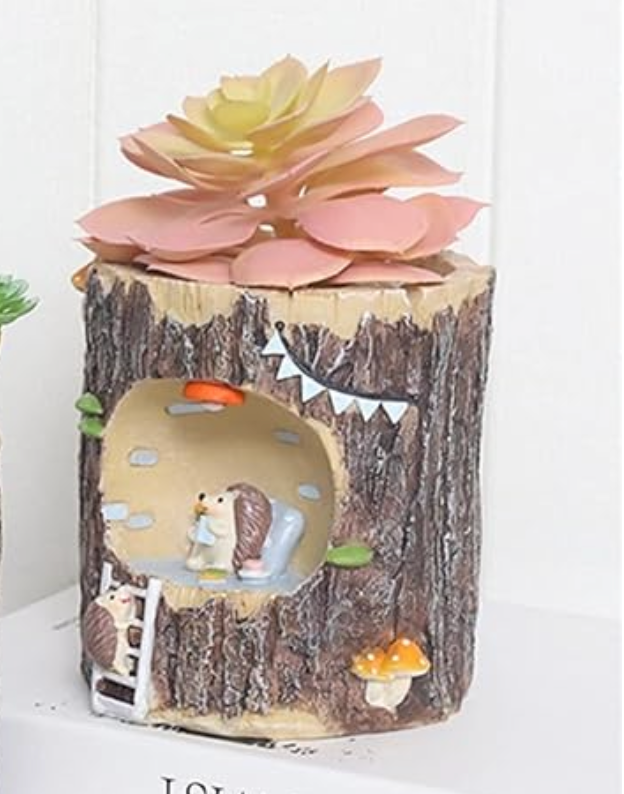 Creative Tree Hole Story Flowerpot Succulent Micro Landscape Pot Decorative