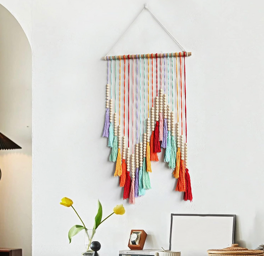 Colorful Tassel Art Crafts Indoor Decorative Cotton Ornament