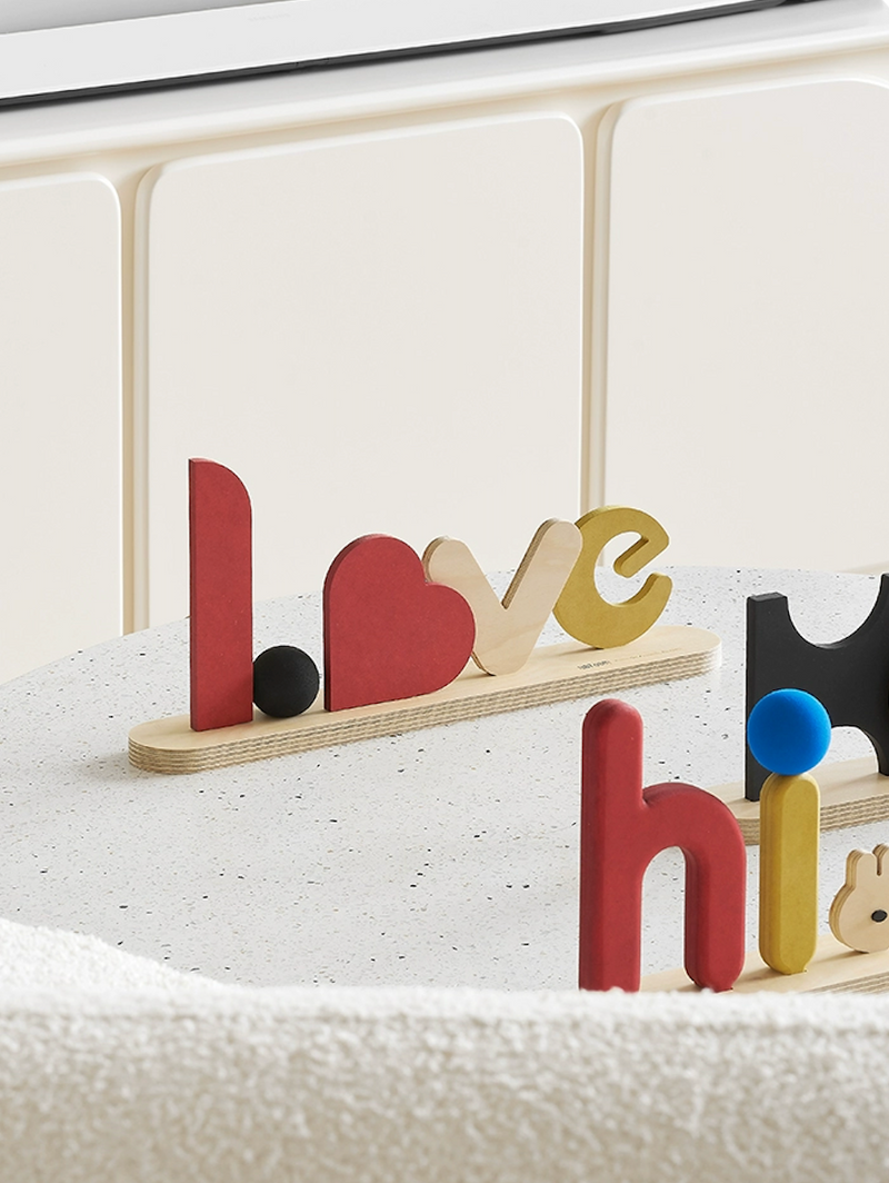 Minimalist Wooden LOVE Letter Decor Tabletop