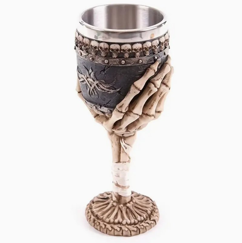 Stainless Steel 3D Skull Cocktail Wine Glass