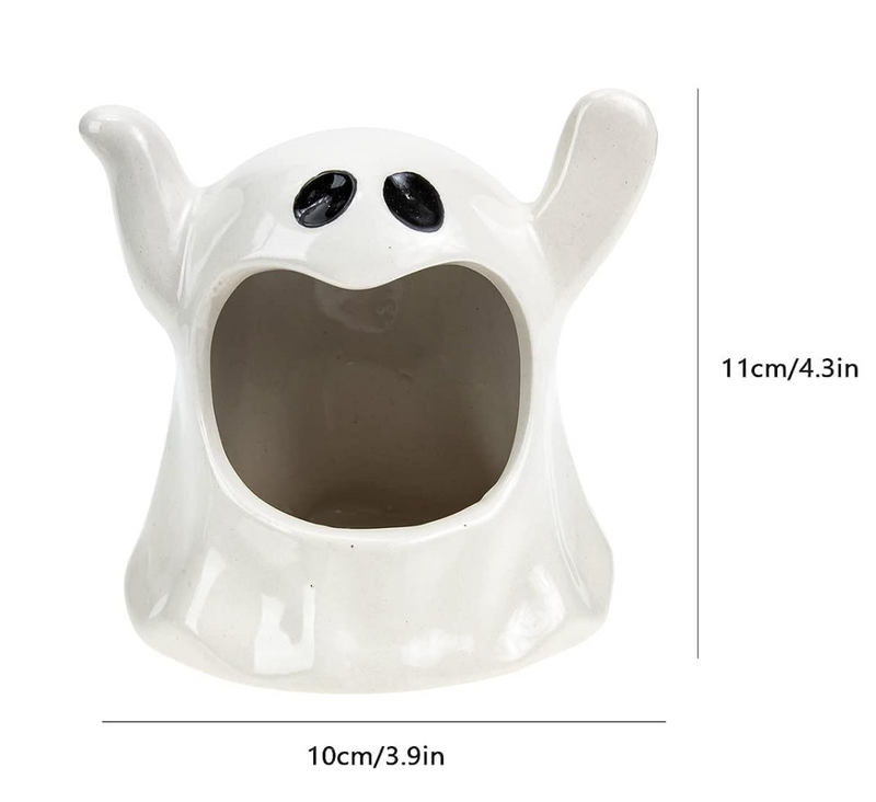 Ceramic Ghost Halloween Candle Tea Light Holder