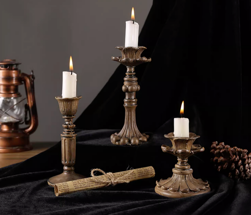 3 Piece Resin Candle Holder Photography Props