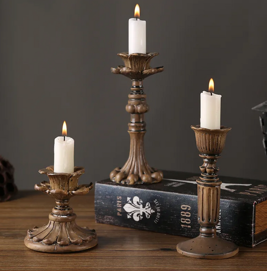 3 Piece Resin Candle Holder Photography Props