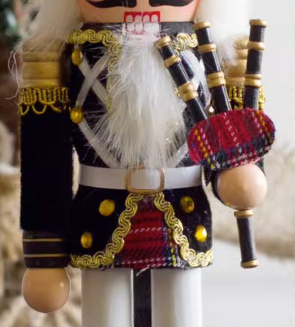 4 Piece 30cm Wooden Nutcracker Figure Soldier Doll Puppet Toy Christmas Decor