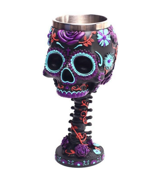 Stainless Steel 3D Skull Cocktail Wine Glass