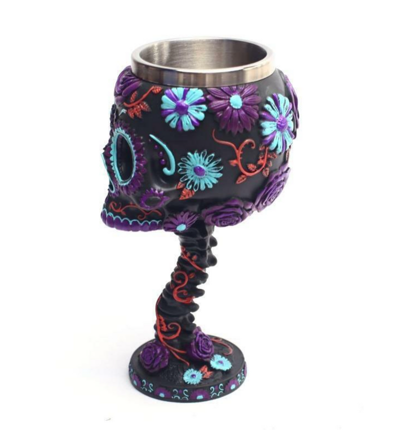 Stainless Steel 3D Skull Cocktail Wine Glass