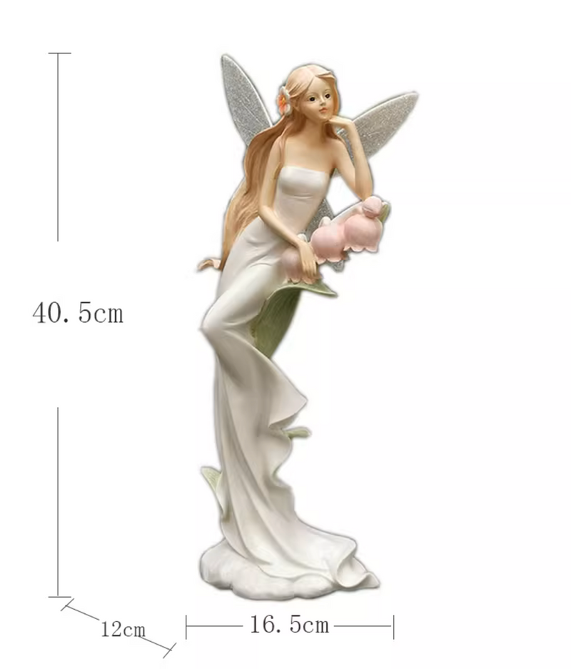 Standing Fairy Garden Statue Resin Outdoor Sculpture