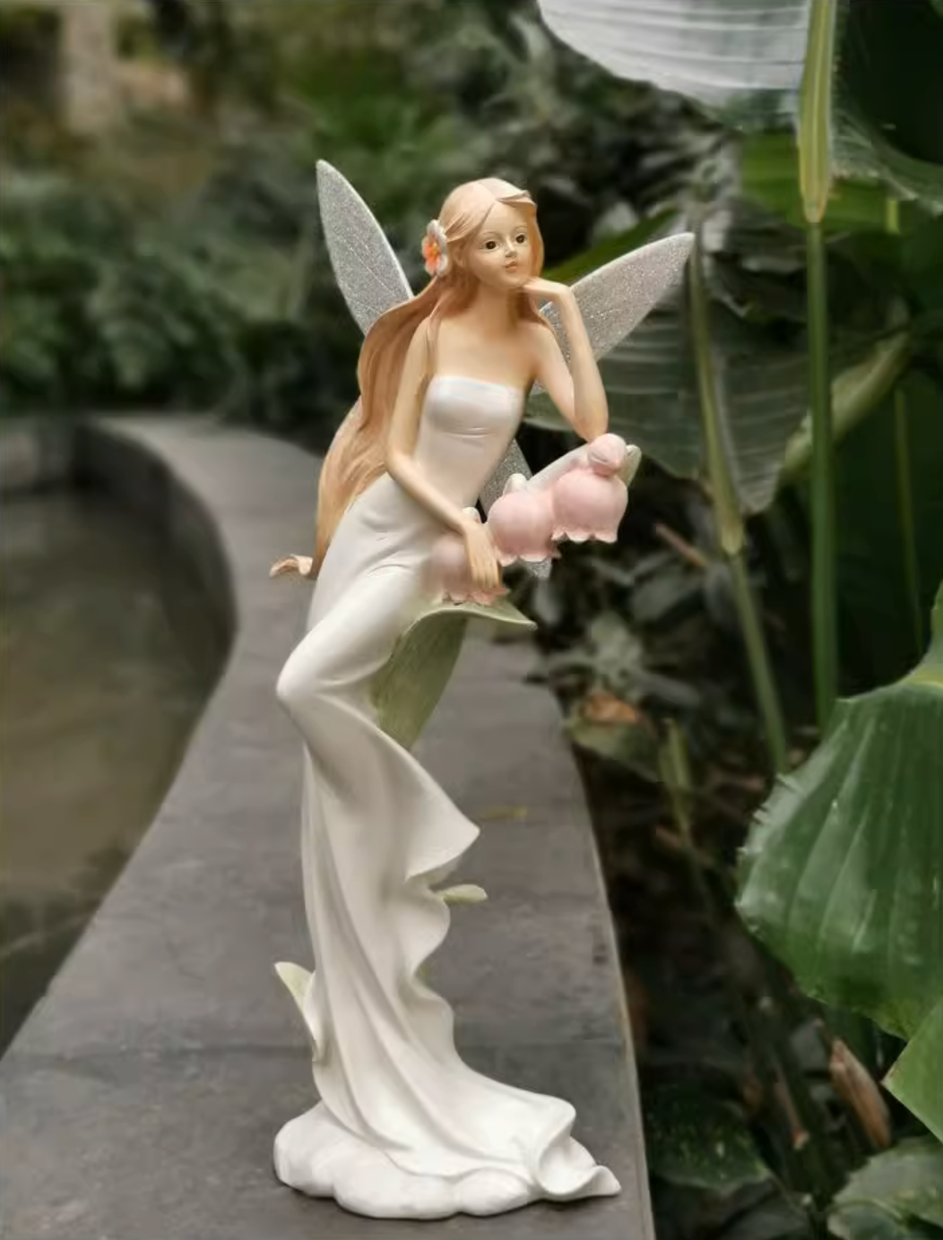 Standing Fairy Garden Statue Resin Outdoor Sculpture