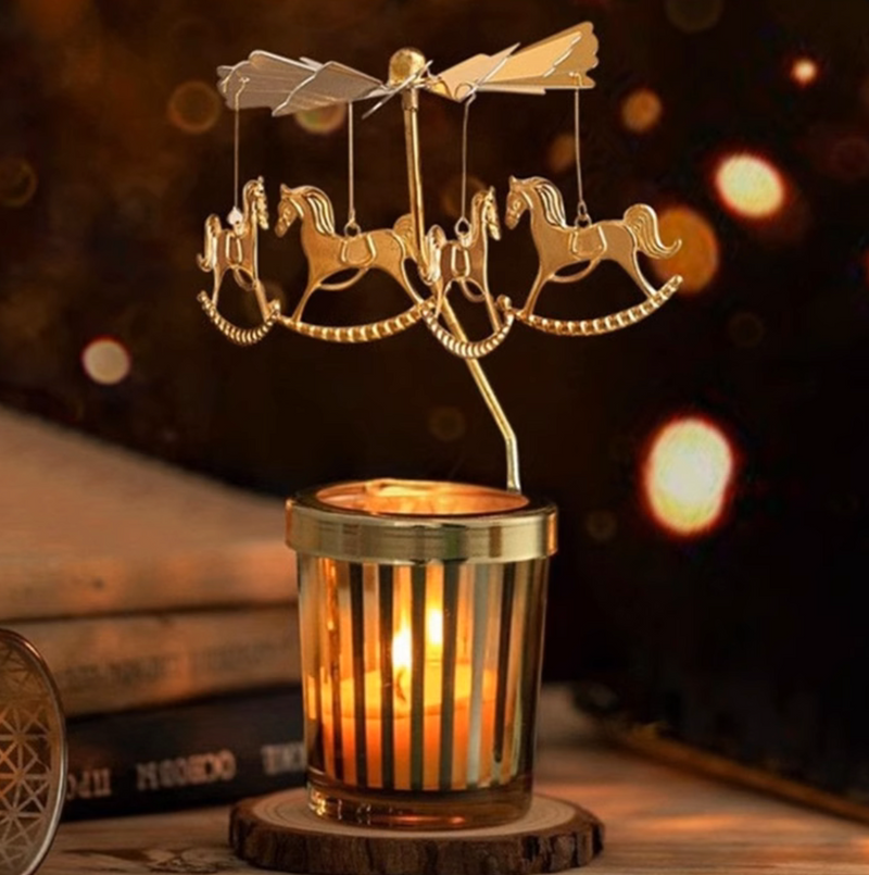 Spinning Candle Holders Rotating Tea Light Holder