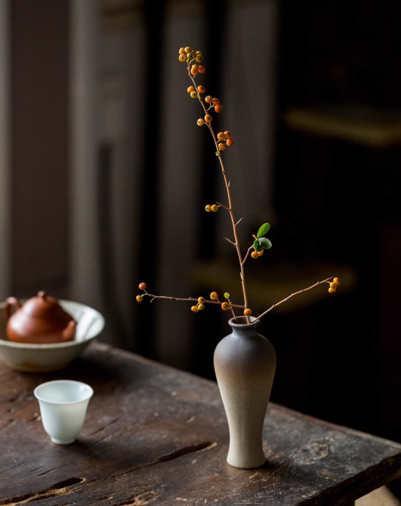 Traditional Craft Coarse Pottery Mini Vase Hydroponic Flower Pot