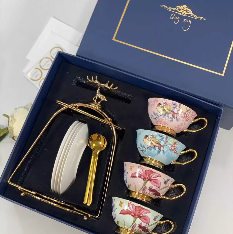 European Coffee Cup Dish High-end Exquisite Ceramic Afternoon Tea Set Gift Box